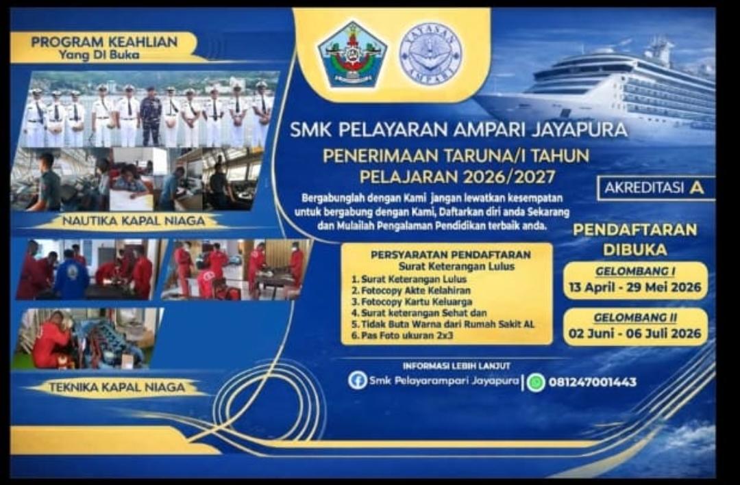 Panitia SPMB SMKS Pelayaran Ampari Kota Jayapura Tahun Ajaran 2026/2027 2026  